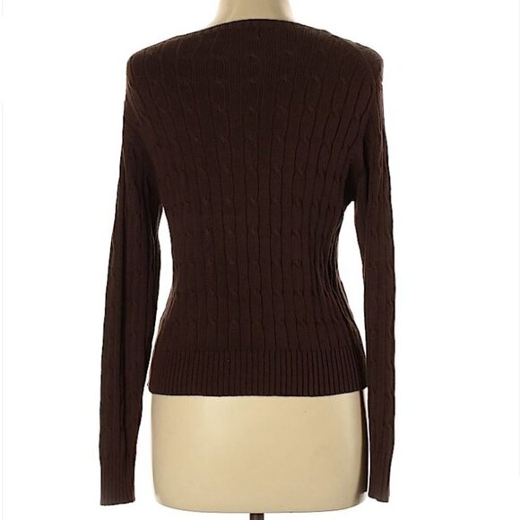 J. McLaughlin Long Sleeve Cable Knit Sweater Large - Picture 2 of 6